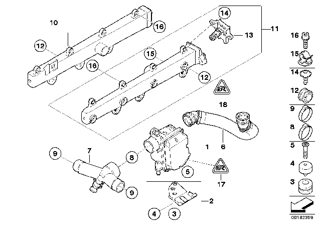 2010 BMW M3  Clamp Diagram for 13417838511
