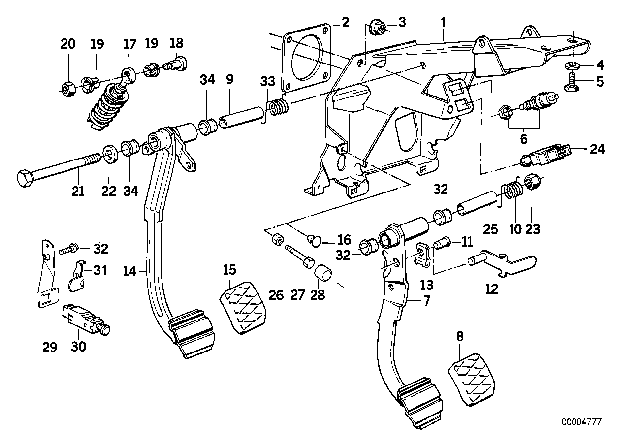 1990 BMW 735i  Retainer Spring Diagram for 35211158074