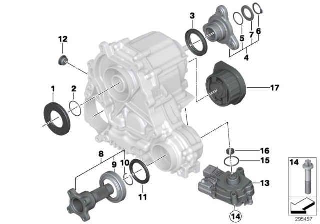 2012 BMW 528i xDrive  Output Flange Set Diagram for 27107645468
