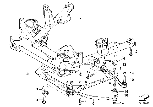 2003 BMW X5 Reinforcement Plate Diagram for 31101095656