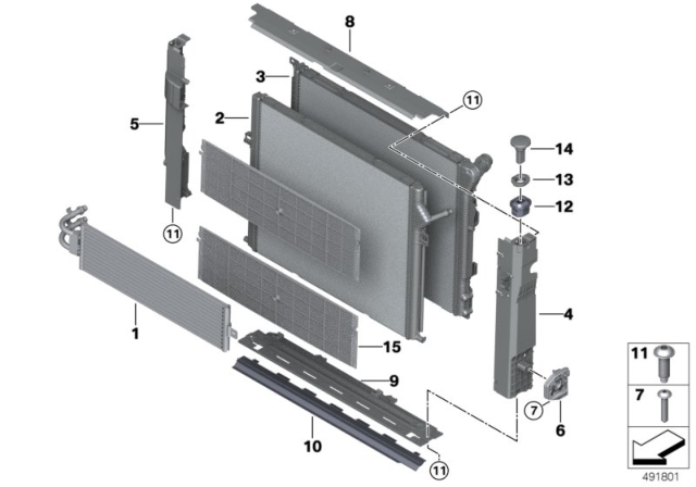 2018 BMW 330e Module Carrier, Left Diagram for 17118625436