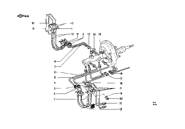 1969 BMW 2000  Connector Diagram for 34321102282