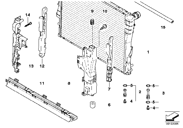 2004 BMW X3  Gasket Right Diagram for 17117514400