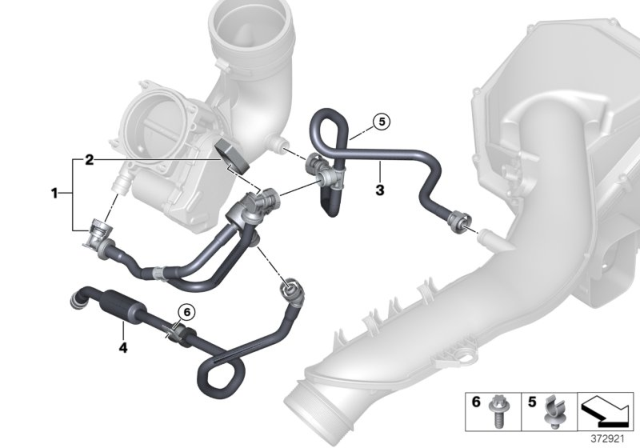 2019 BMW M4  Sucking Jet Pump With Lines Diagram for 13907848455