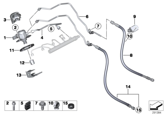 2015 BMW 428i xDrive Gran Coupe Rubber Holder Diagram for 13537642609