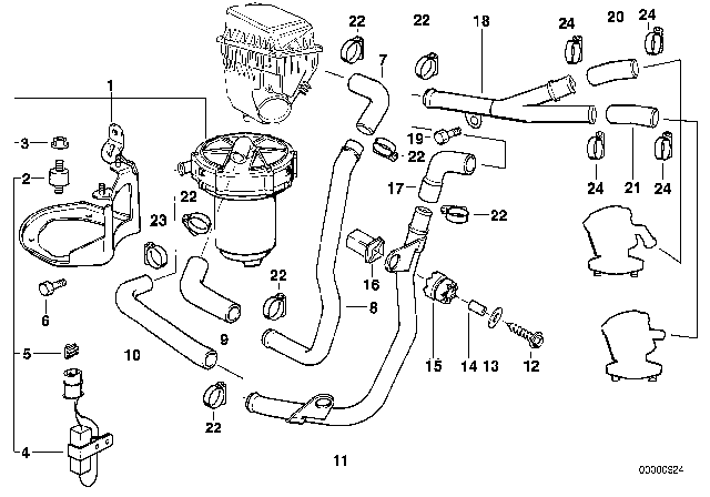 1995 BMW 750iL  Resistor Diagram for 11721741401