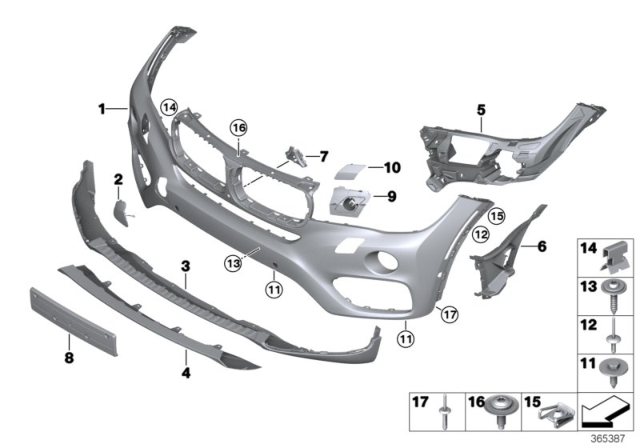 2015 BMW X6 Cover, Spray Nozzle, Primed Left Diagram for 51117422903