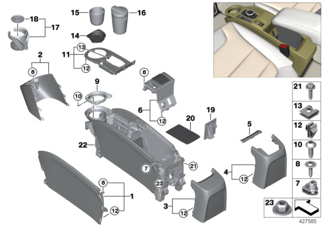 2014 BMW i3  Hex Bolt Diagram for 12907576681