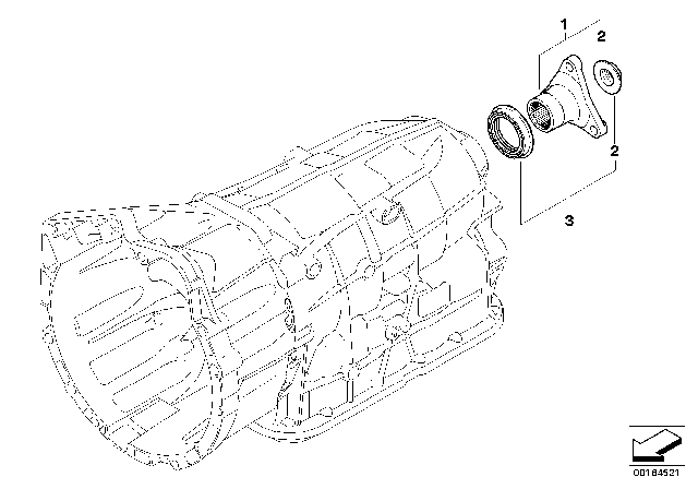 2009 BMW 328i  Collar Nut Diagram for 24207572623