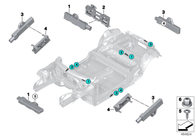 2019 BMW 330i  OUTSIDE ANTENNA, COMFORT ACC Diagram for 65206832066