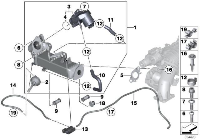 2018 BMW X5  Gasket Steel Diagram for 11618508626