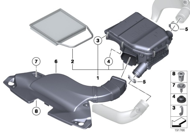 2011 BMW Z4  Intake Silencer Diagram for 13717582927