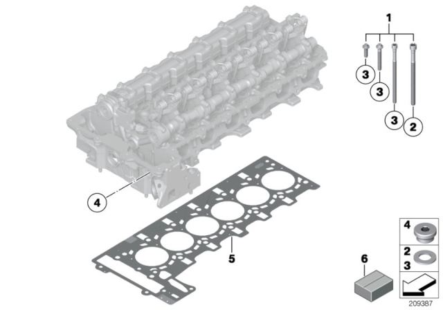 2014 BMW X5  Set Bolt Cylinder Head Diagram for 11122165470