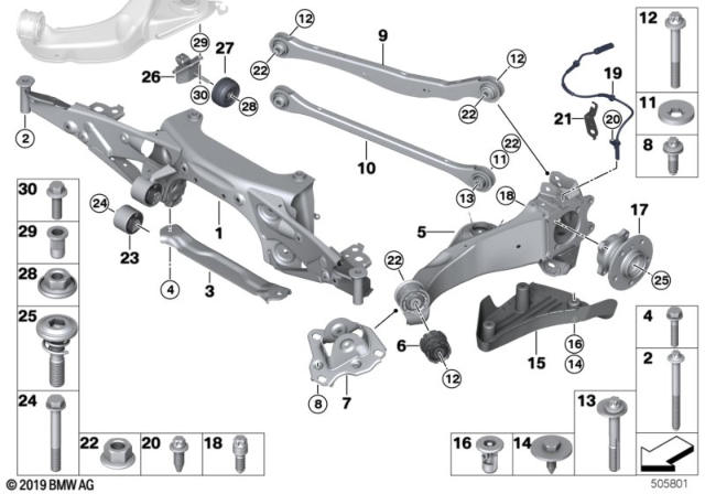 2020 BMW M235i xDrive Gran Coupe  WISHBONE, TOP Diagram for 33326881362