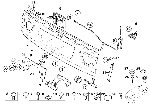 2003 BMW X5  Clip Strip Left Diagram for 51717006763
