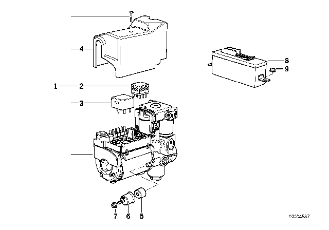 1993 BMW 525i  Abs Control Unit Diagram for 34521160413