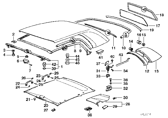 1997 BMW 328i  Body Nut Diagram for 11129157025