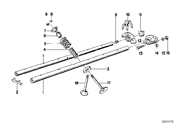 1984 BMW 528e  Spring Pocket Diagram for 11341279137