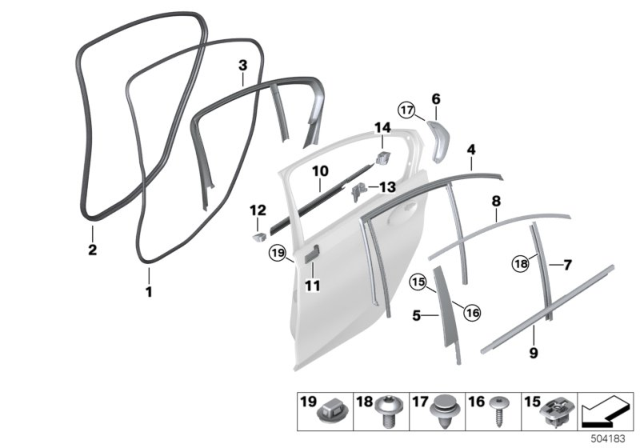 2020 BMW M340i  EDGE PROTECTION, DOOR, REAR Diagram for 51727497913