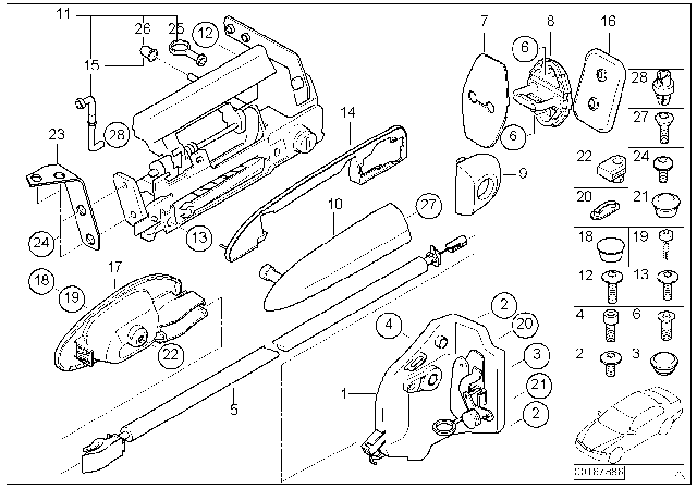 2000 BMW Z8 Plastic Nut Diagram for 51417025609