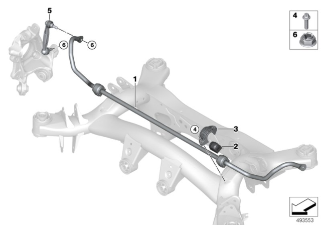 2020 BMW 330i xDrive  STABILIZER, REAR AXLE Diagram for 33506870691