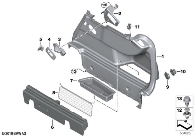 2020 BMW M235i xDrive Gran Coupe  LOCK NUT 12 V POWER SOCKET Diagram for 61346997599