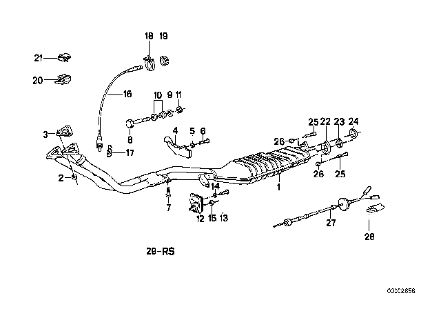 1991 BMW 325i  Lock Ring Diagram for 12521732696