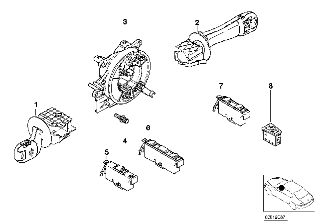 2001 BMW 330xi  Torx Bolt Diagram for 61318380482
