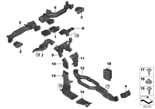 2018 BMW X2 Rear Ventilation Diagram for 64229201647