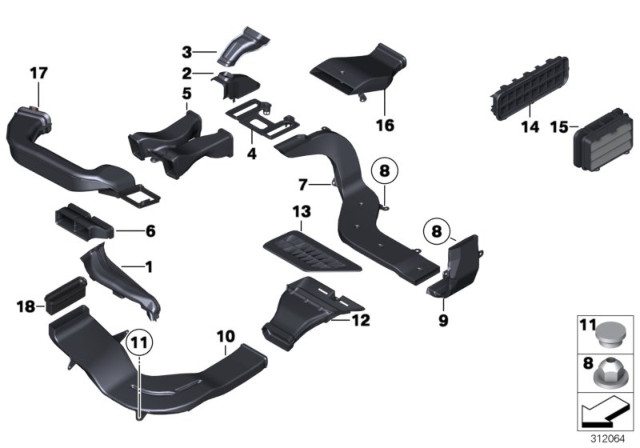 2012 BMW 740i  Adapter Plate, Air Duct Diagram for 51169157020
