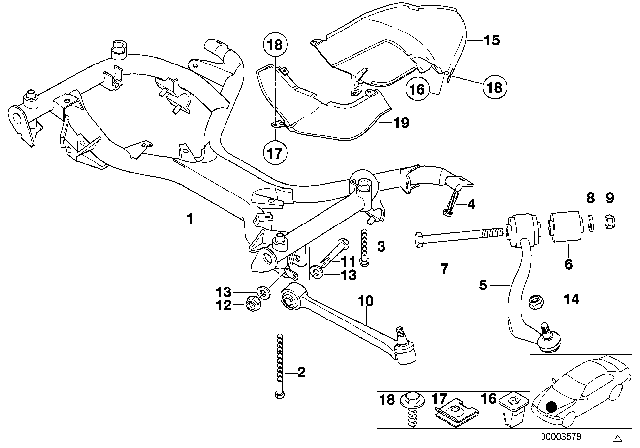 1998 BMW 740i Hex Bolt Diagram for 07119906978