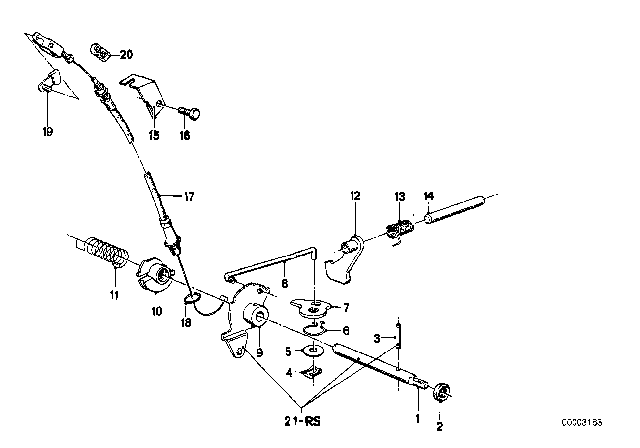 1985 BMW 735i  Retainer Spring Diagram for 24341206199
