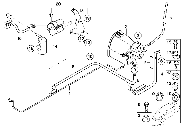 2002 BMW Z3 M  Hose Clamp Diagram for 17127634089