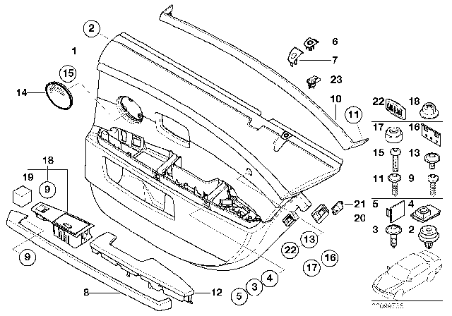 2008 BMW 760Li Finisher For Child Safety Lock Diagram for 51427064713