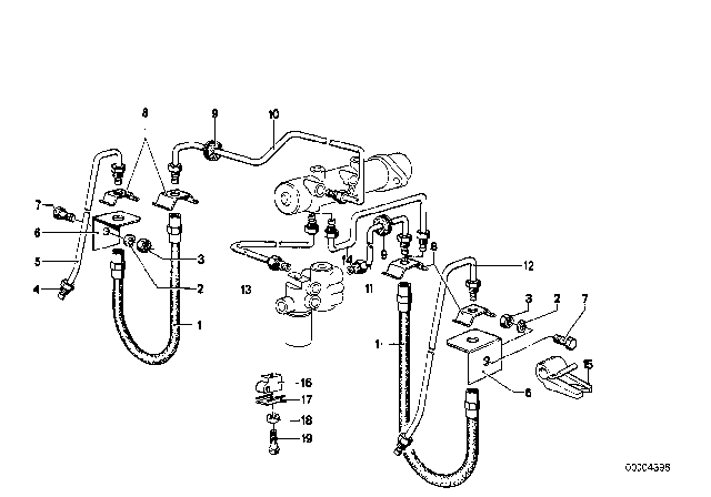 1980 BMW 320i  Brake Hose Diagram for 34321113184