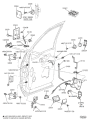 Diagram for 2005 Ford Excursion Front Door - Lock & Hardware