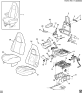 Diagram for 2006 GMC Savana Front Seat Components