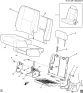 Diagram for 2009 GMC Sierra Rear Seat Components