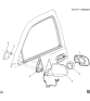Diagram for 2006 GMC Sierra Outside Mirrors
