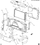 Diagram for 2007 GMC Sierra Radiator Support