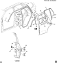 Diagram for 2007 Chevrolet Trailblazer Rear Door - Lock & Hardware