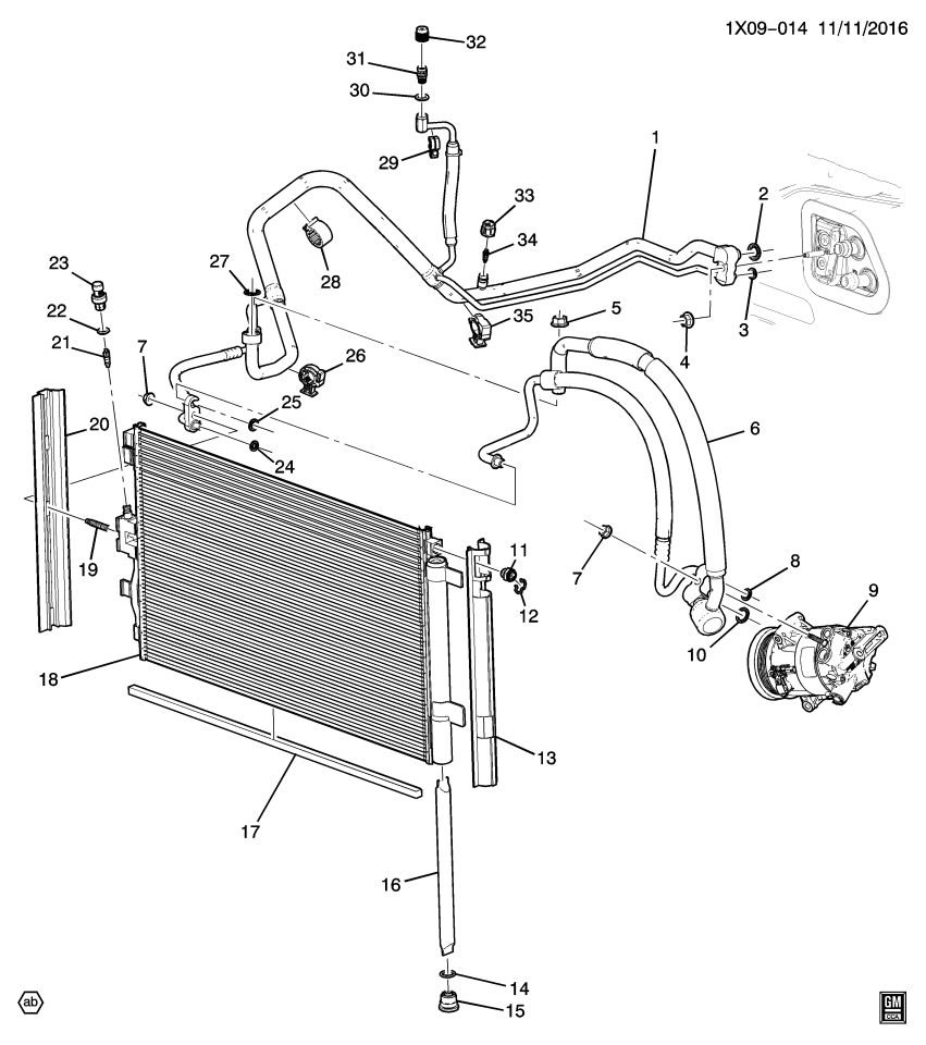 GM 84761080 EXCHANGER ASM-A/C REFRIG HT
