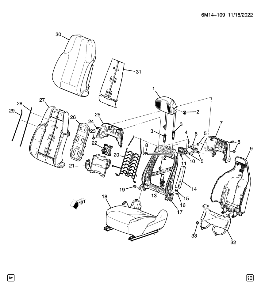GM 85629580 PANEL ASM-F/SEAT BK FIN *BLACK K