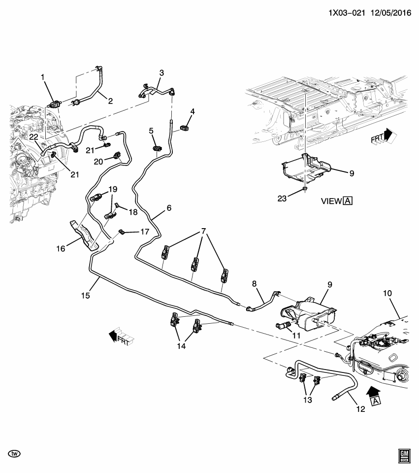 GM 11548741 Stud, Brake & Fuel Feed & Fuel Return & Evap Emission Pipe