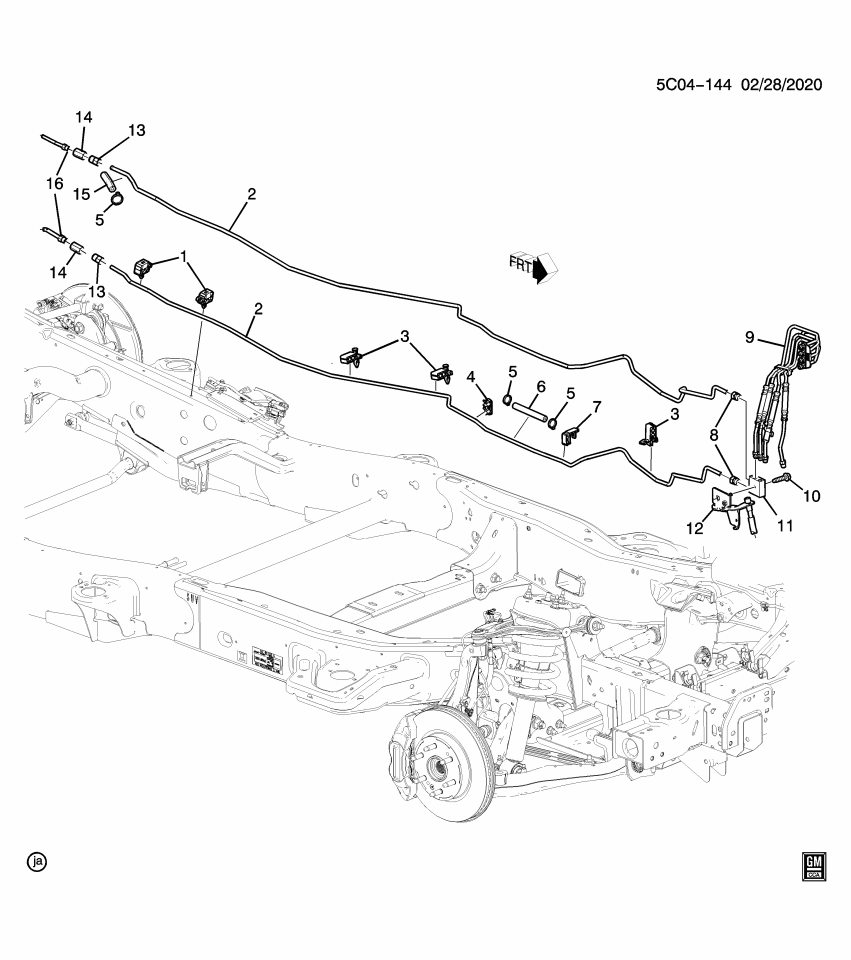 GM 84278042 CONNECTOR-FRT BRK C/OVR PIPE