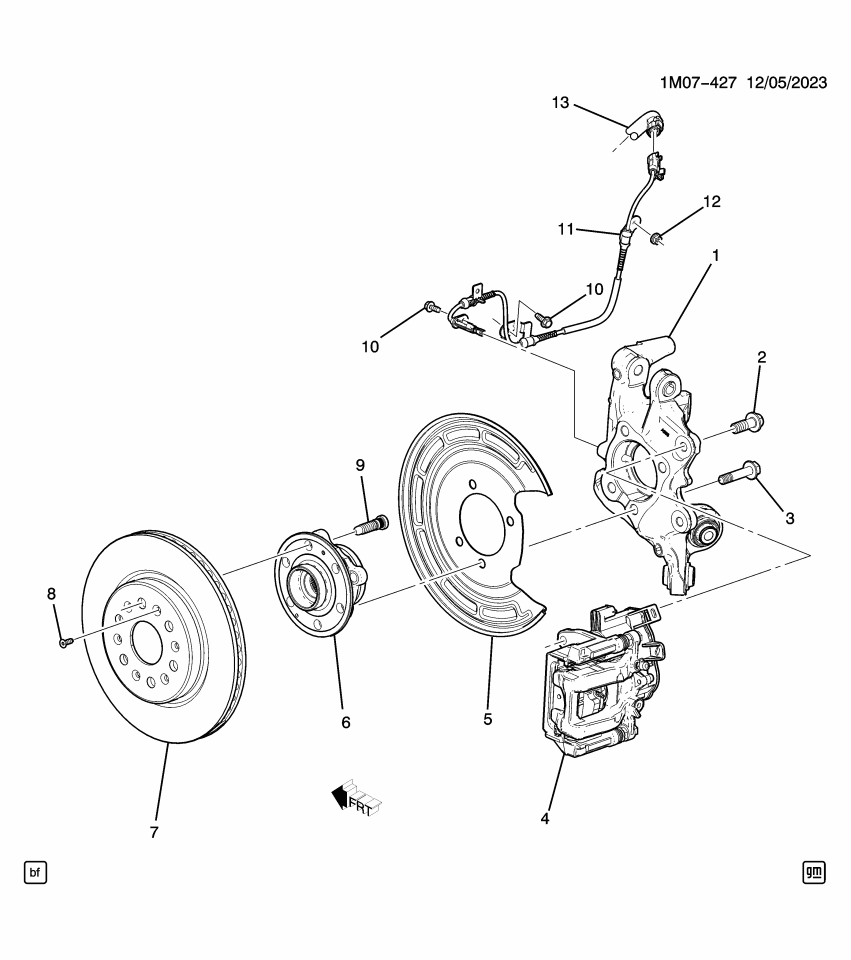 GM 84711937 SHIELD-RR BRK