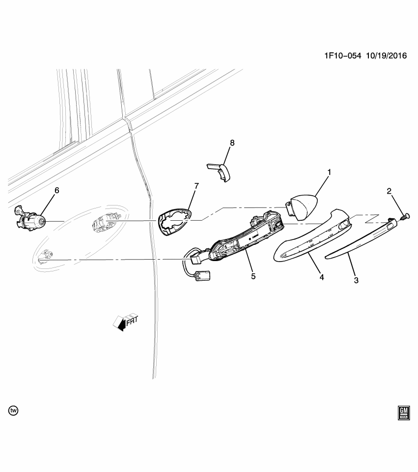 GM 13506789 Body Asm-Front Side Door Outside Handle