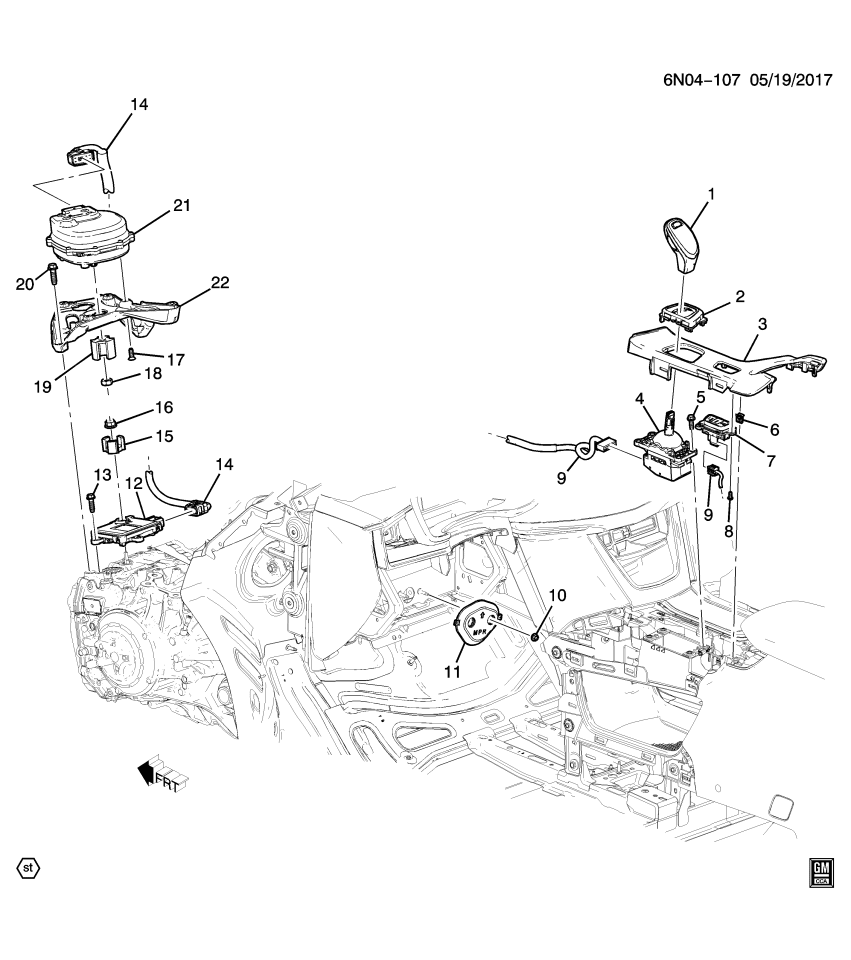 GM 23362149 Coupling-Automatic Transmission Range Selector Actuator