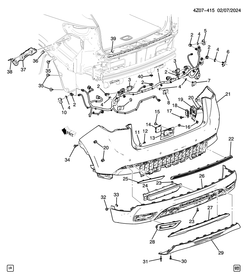 GM 26348339 LAMP ASM-RR FASCIA LWR SIG