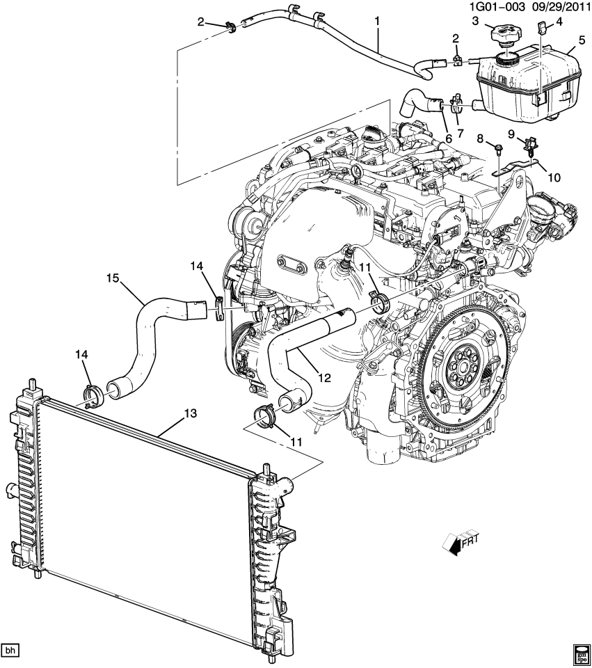 GM 23112045 Bracket, Radiator Surge Tank Inlet Pipe<See Guide/Contact Bfo>